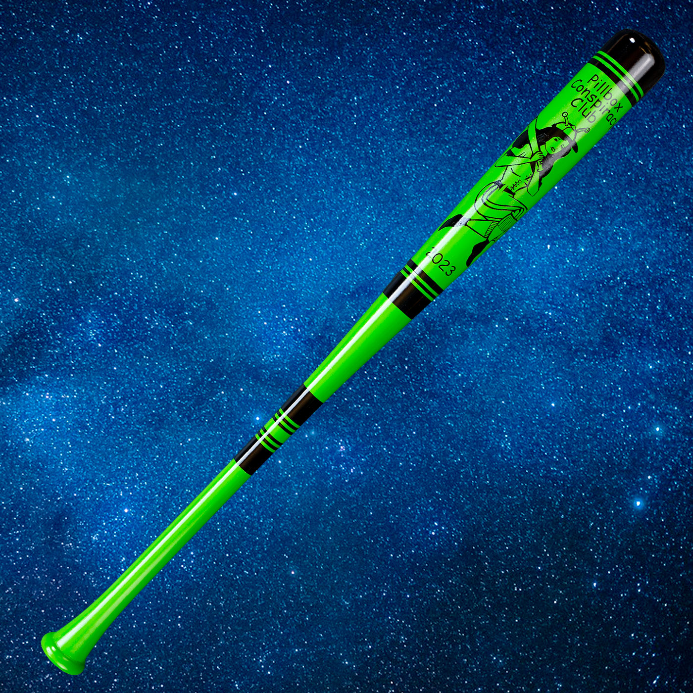 "Pillbox Conspiracy Club" 1/10 Art Bat Aliens Roswell Anniversary Co