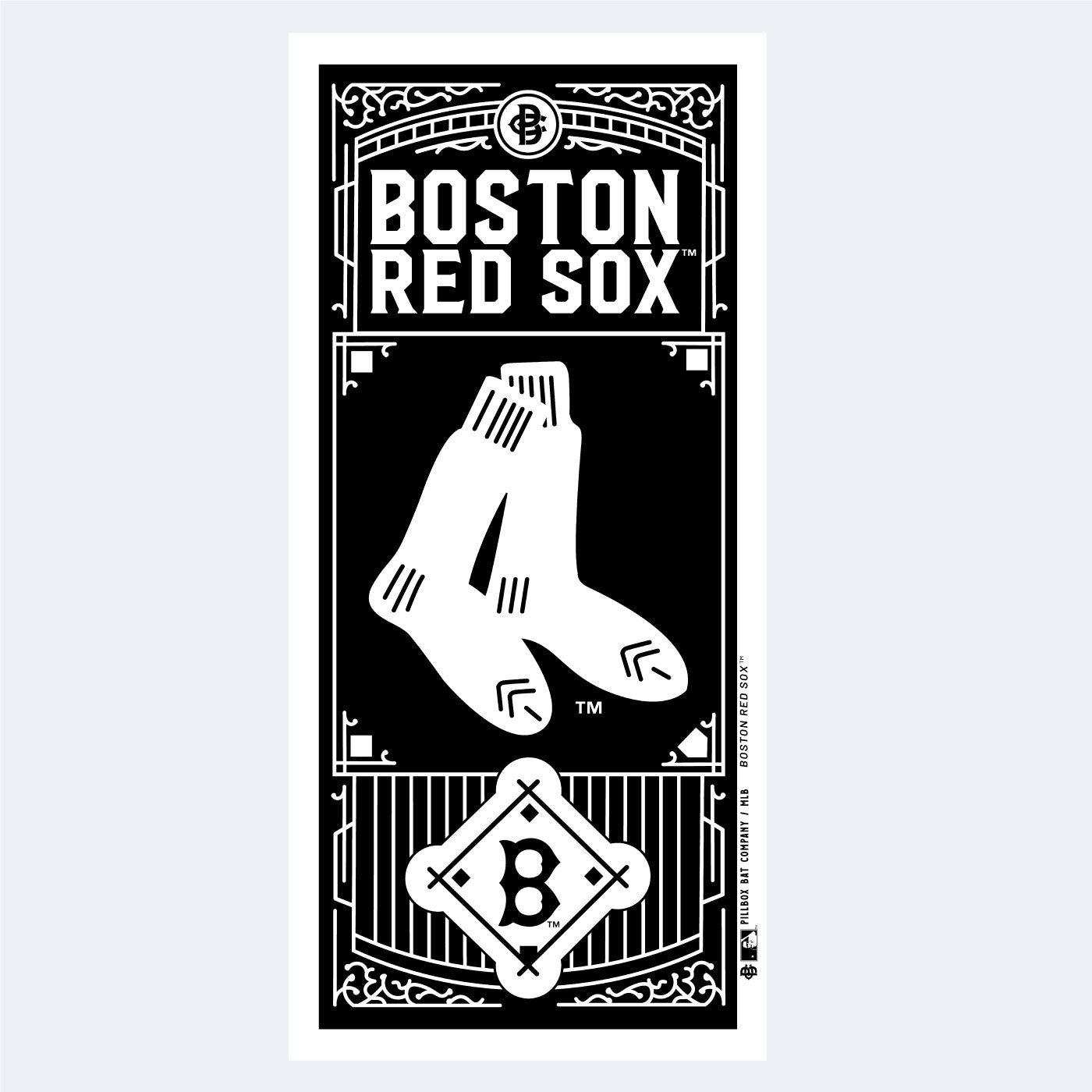 Red Sox “1924-60” Silkscreen Print (MLB) – Pillbox Bat