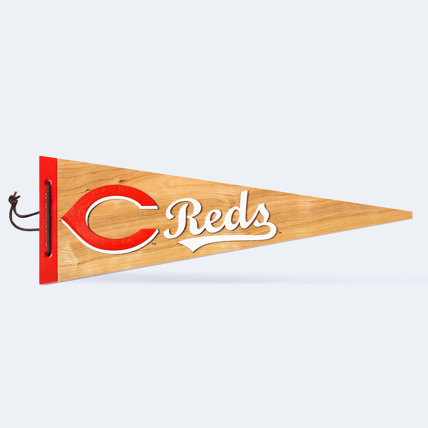 Pillbox Bat Company Cincinnati Reds 7 x 12 Wood Pennant ユニセックス-