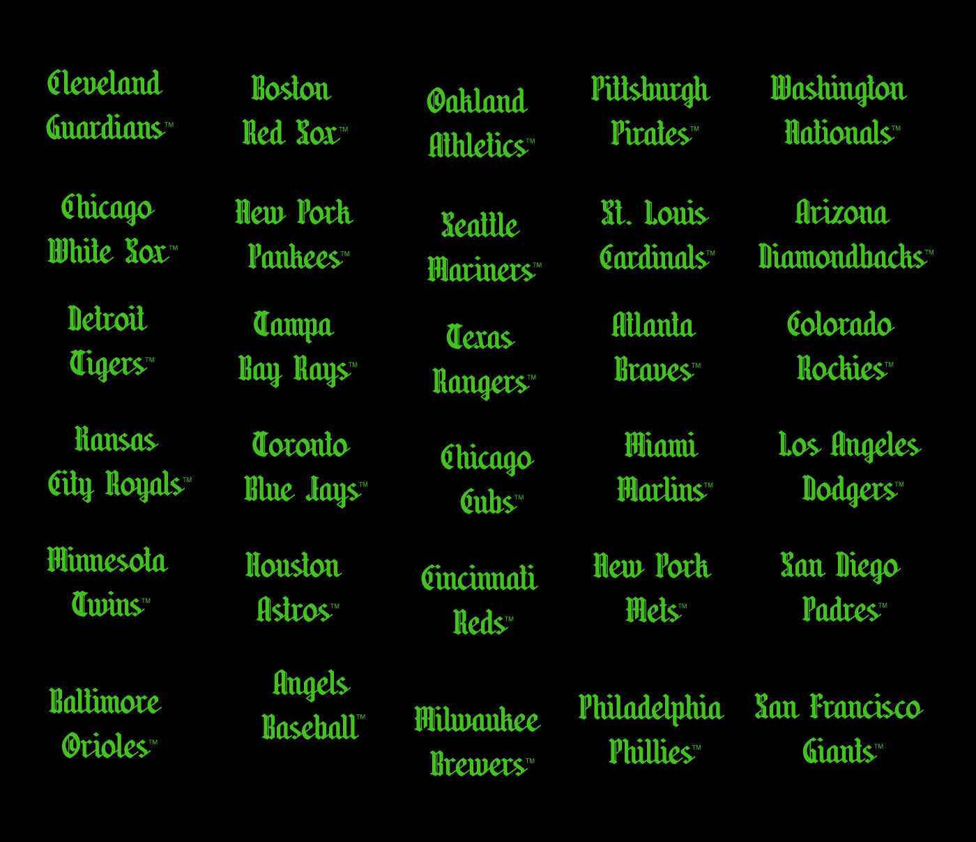 MLB Teams Zombie Art Bat - Molly Lyn Artist Series