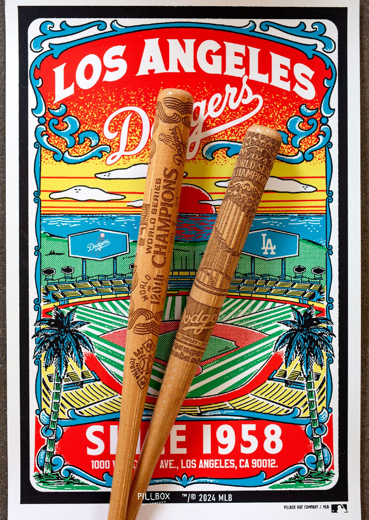 2024 World Series Champions Los Angeles Dodgers - Mini Wooden 