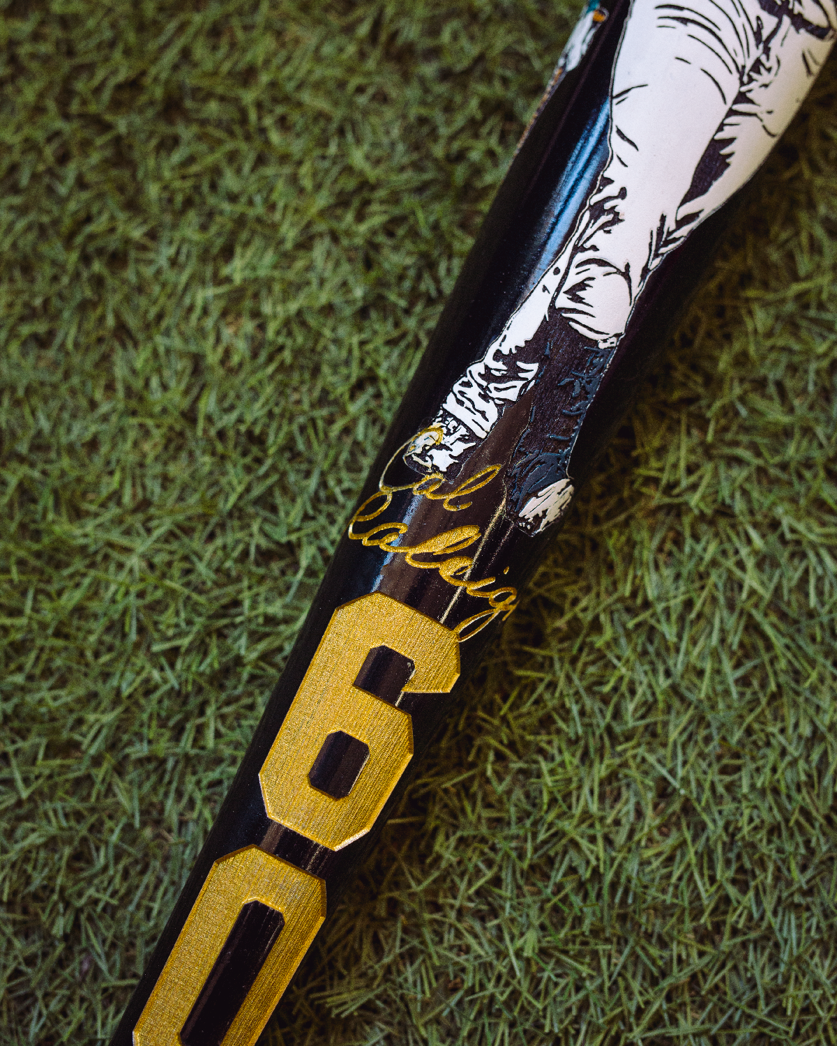 PREMIUM VERSION Cal Raleigh - 2025 AL Home Run Champ Art Bat (Seattle Mariners)