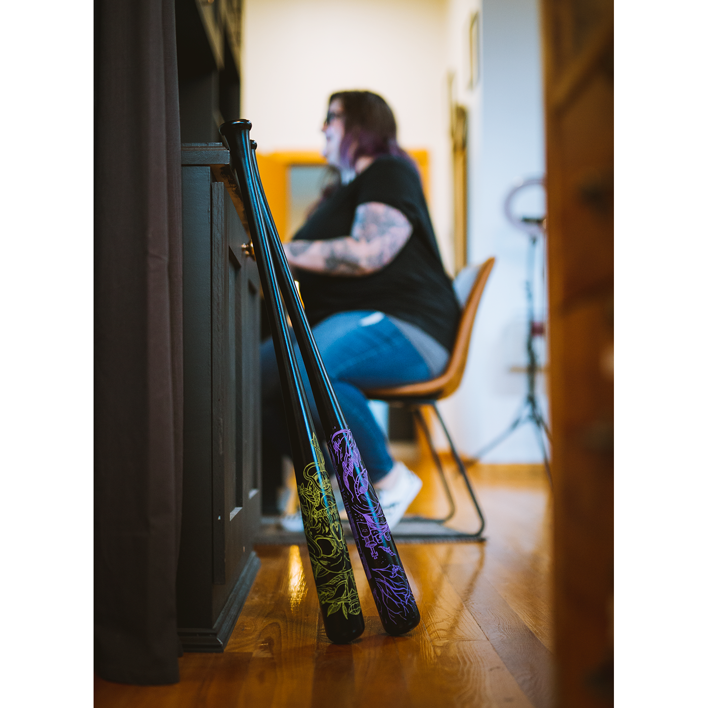 MLB Teams Zombie Art Bat - Molly Lyn Artist Series