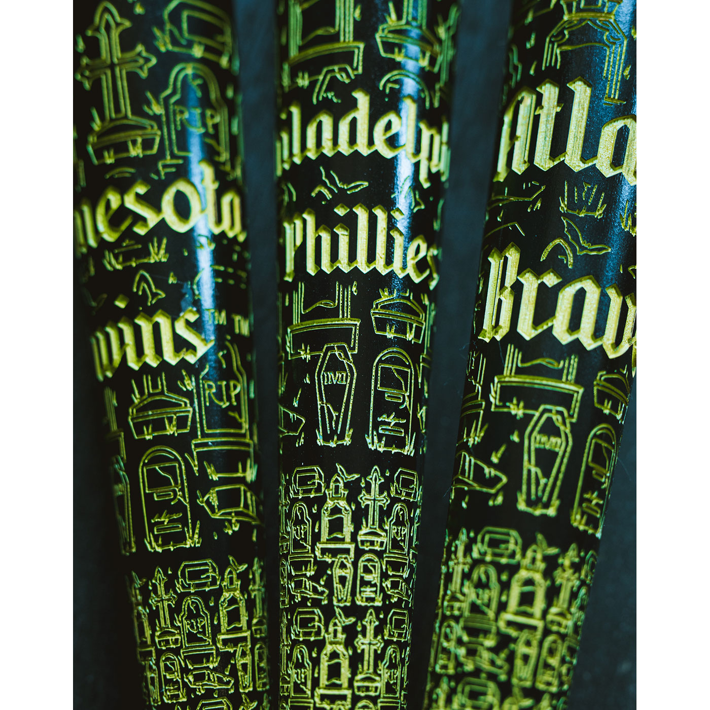 MLB Teams Zombie Art Bat - Molly Lyn Artist Series