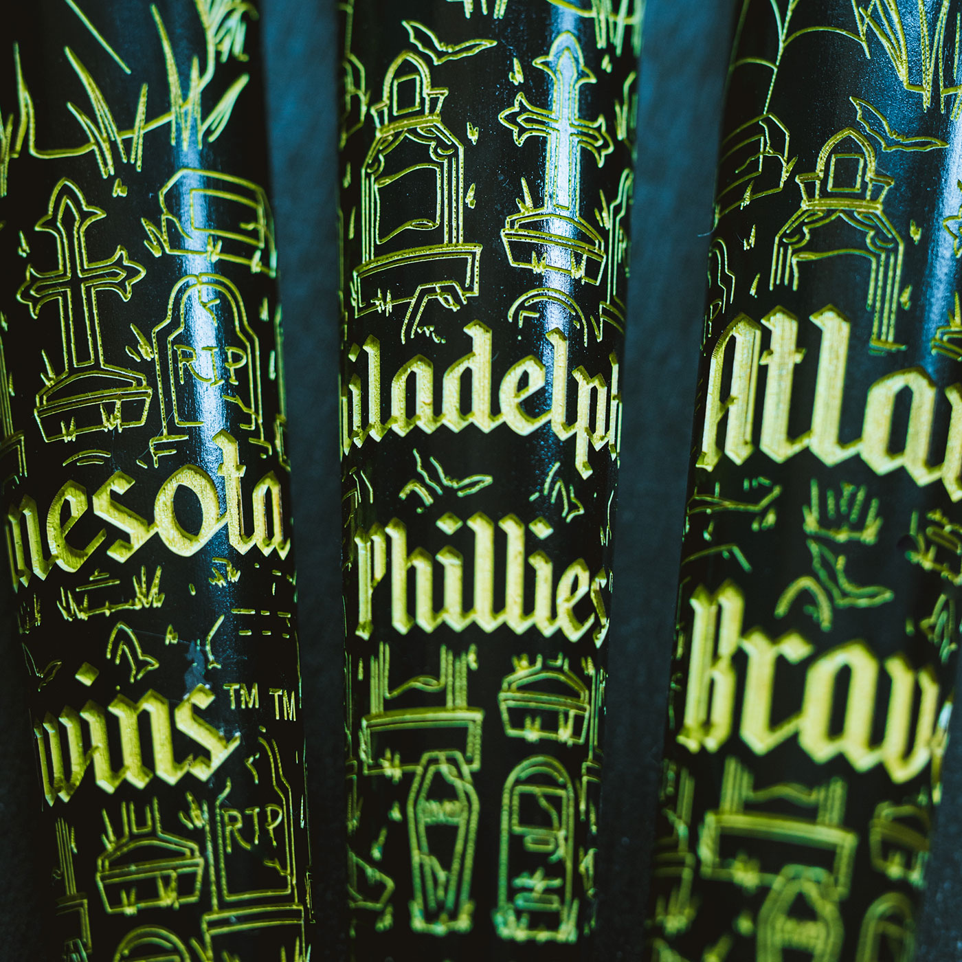 MLB Teams Zombie Art Bat - Molly Lyn Artist Series