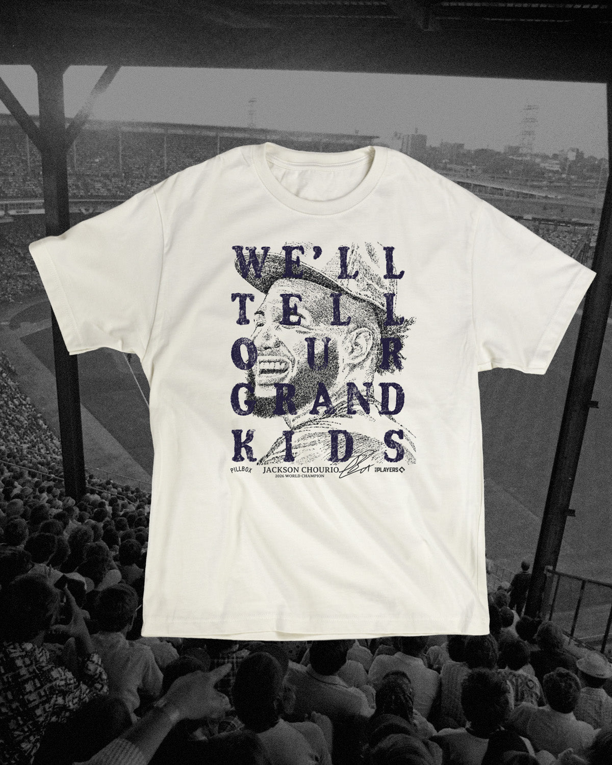 Jackson Chourio - World Champion - Heavyweight Cotton T-Shirt (MLBPA)