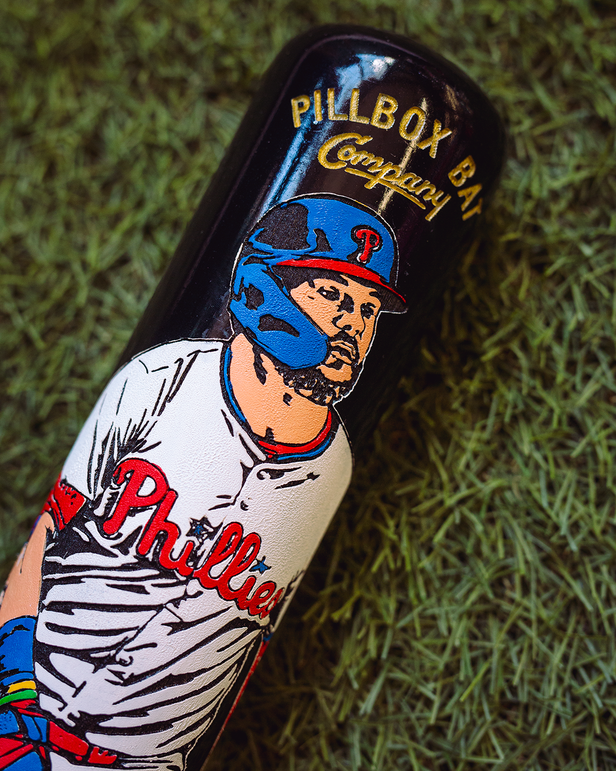 PREMIUM VERSION Kyle Schwarber - 2025 NL Home Run Champ Art Bat (Philadelphia Phillies)
