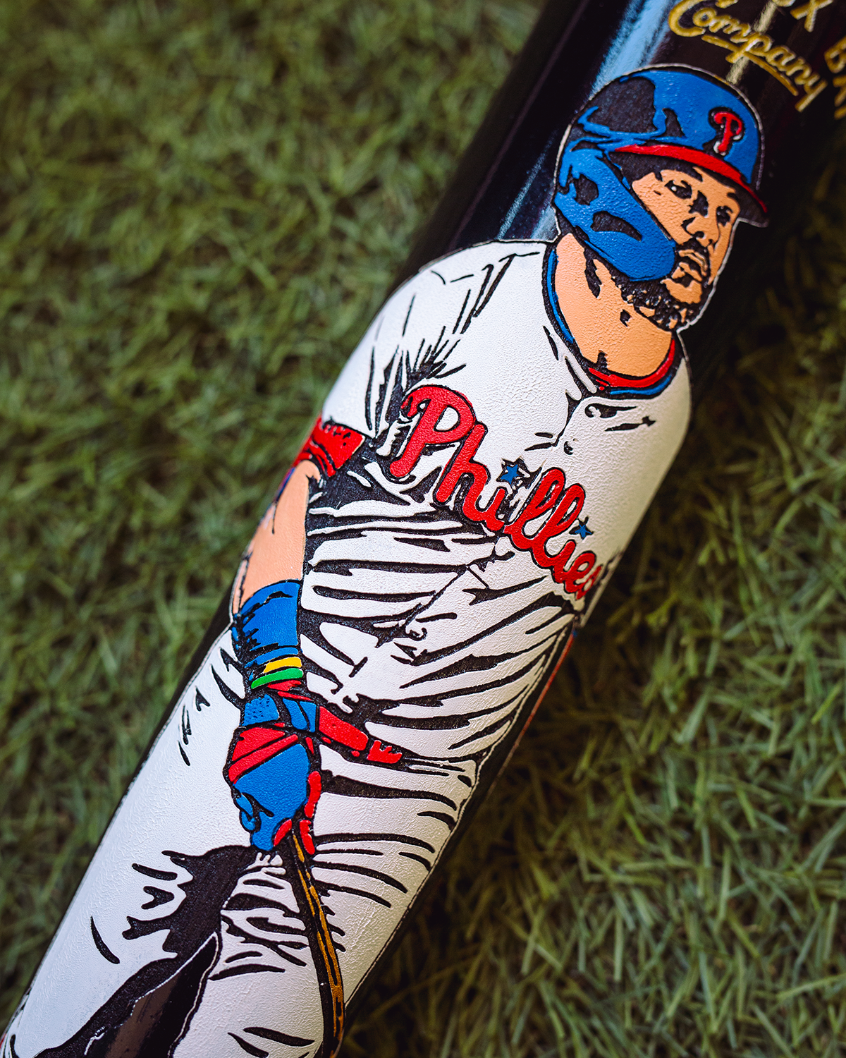 PREMIUM VERSION Kyle Schwarber - 2025 NL Home Run Champ Art Bat (Philadelphia Phillies)