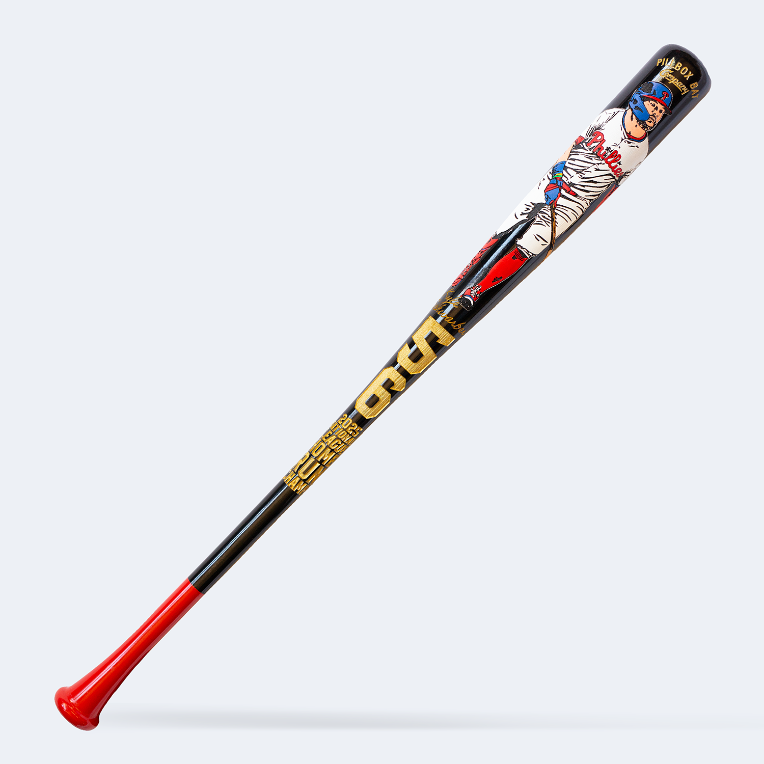 PREMIUM VERSION Kyle Schwarber - 2025 NL Home Run Champ Art Bat (Philadelphia Phillies)