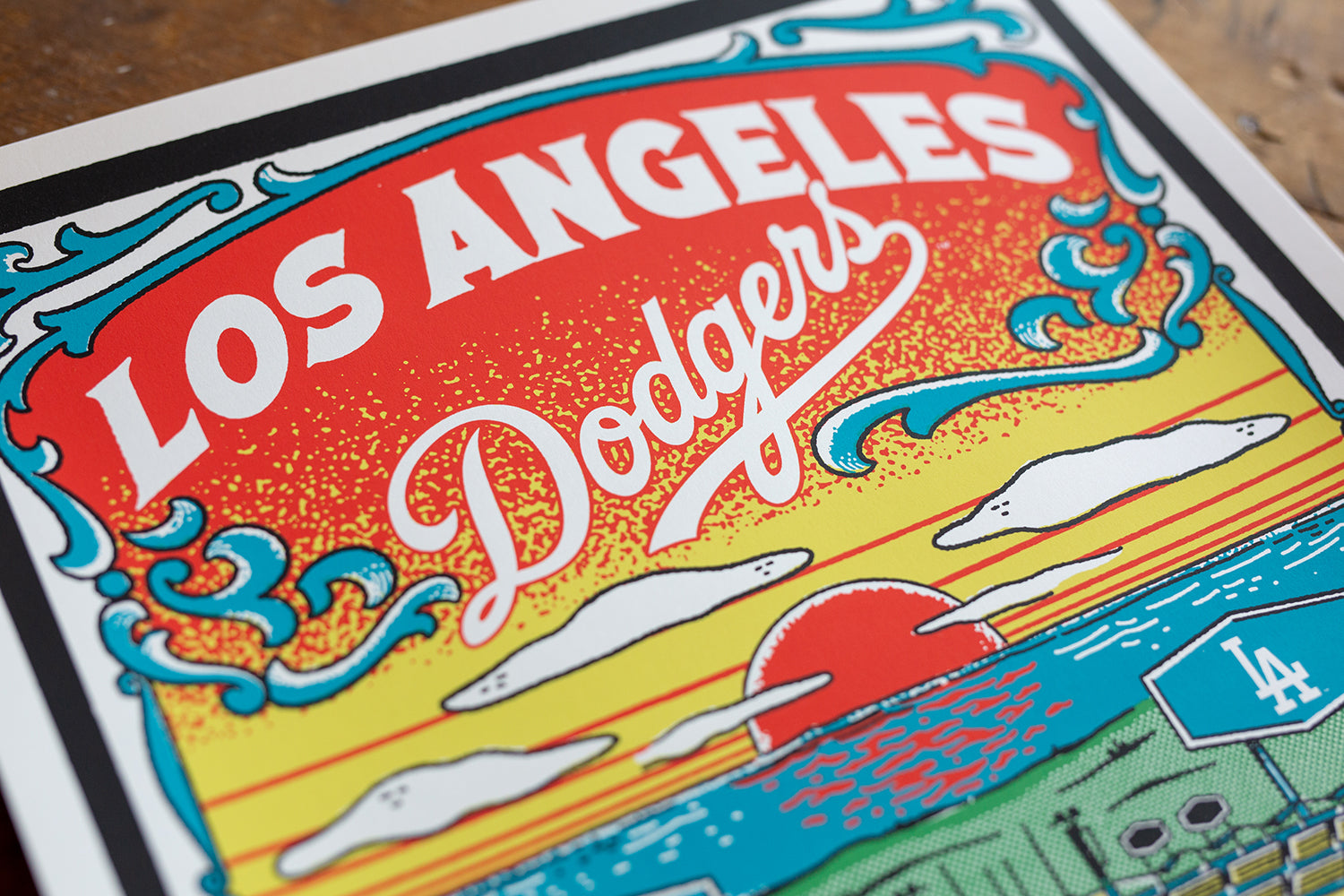 Los Angeles Dodgers “Ocean Sunset” - Silkscreen Print (MLB)