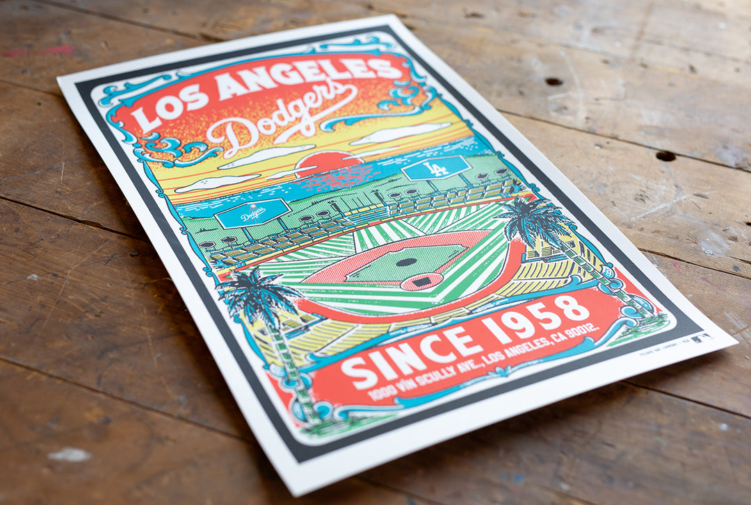 Los Angeles Dodgers “Ocean Sunset” - Silkscreen Print (MLB