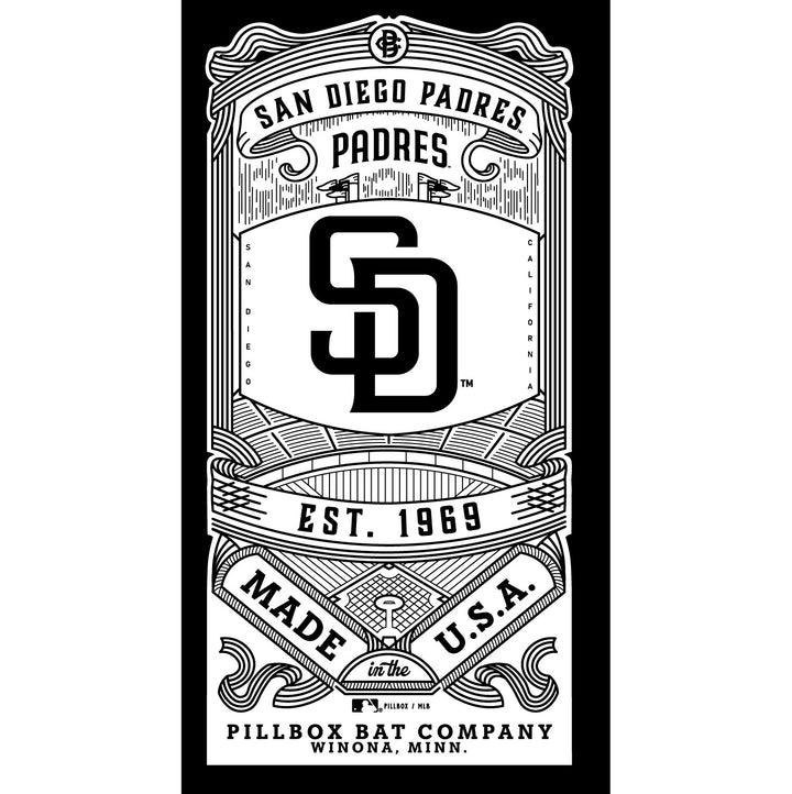 San Diego Padres - Banner Series Art Bat (MLB) – Pillbox Bat Co.