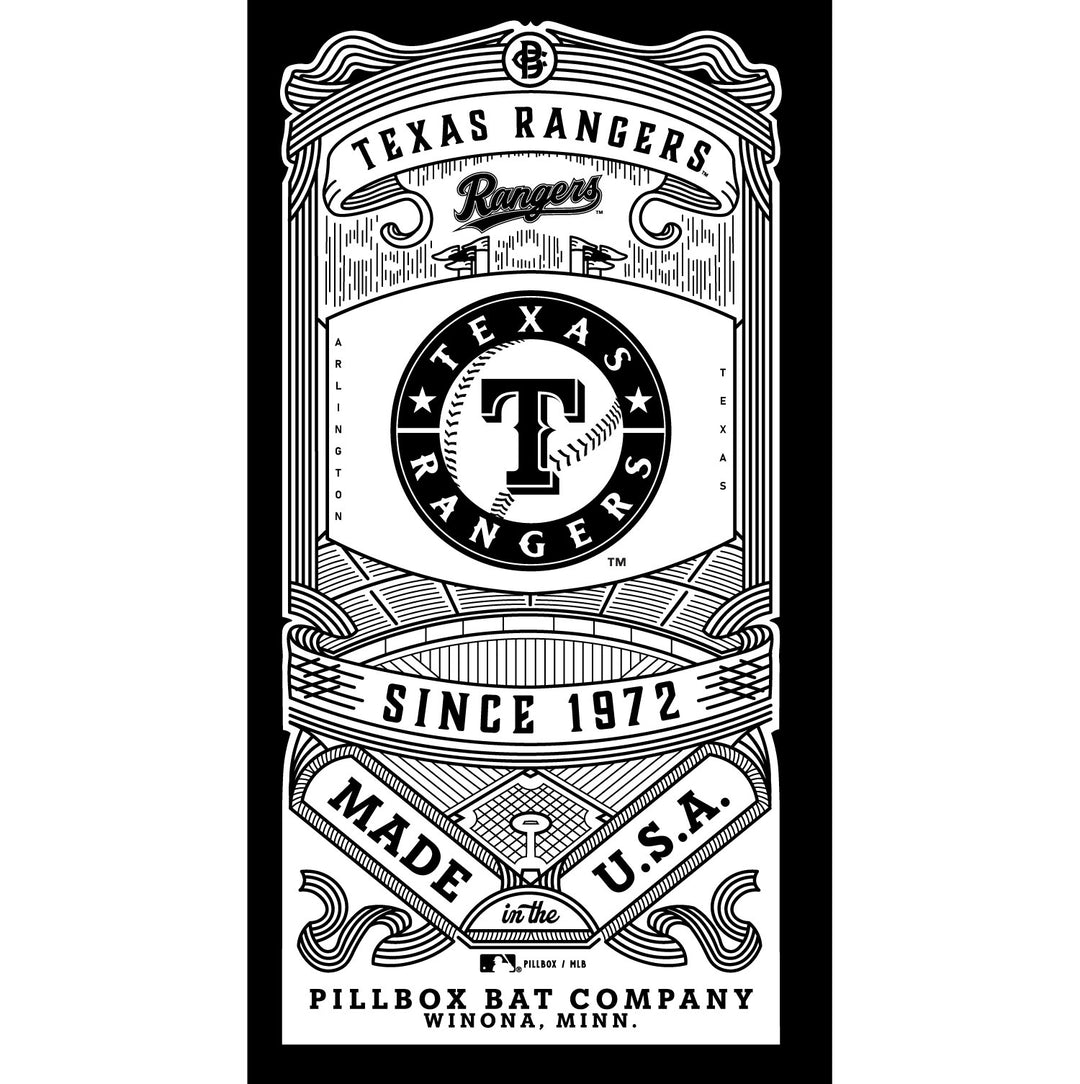 Texas Rangers - Banner Series Art Bat (MLB) – Pillbox Bat Co.