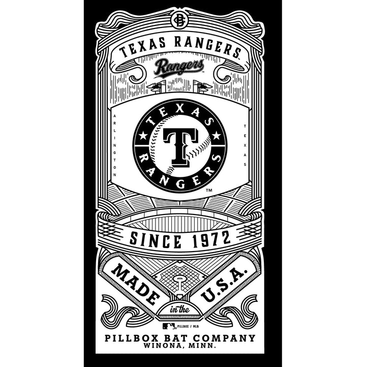 Texas Rangers - Banner Series Art Bat (MLB) – Pillbox Bat Co.