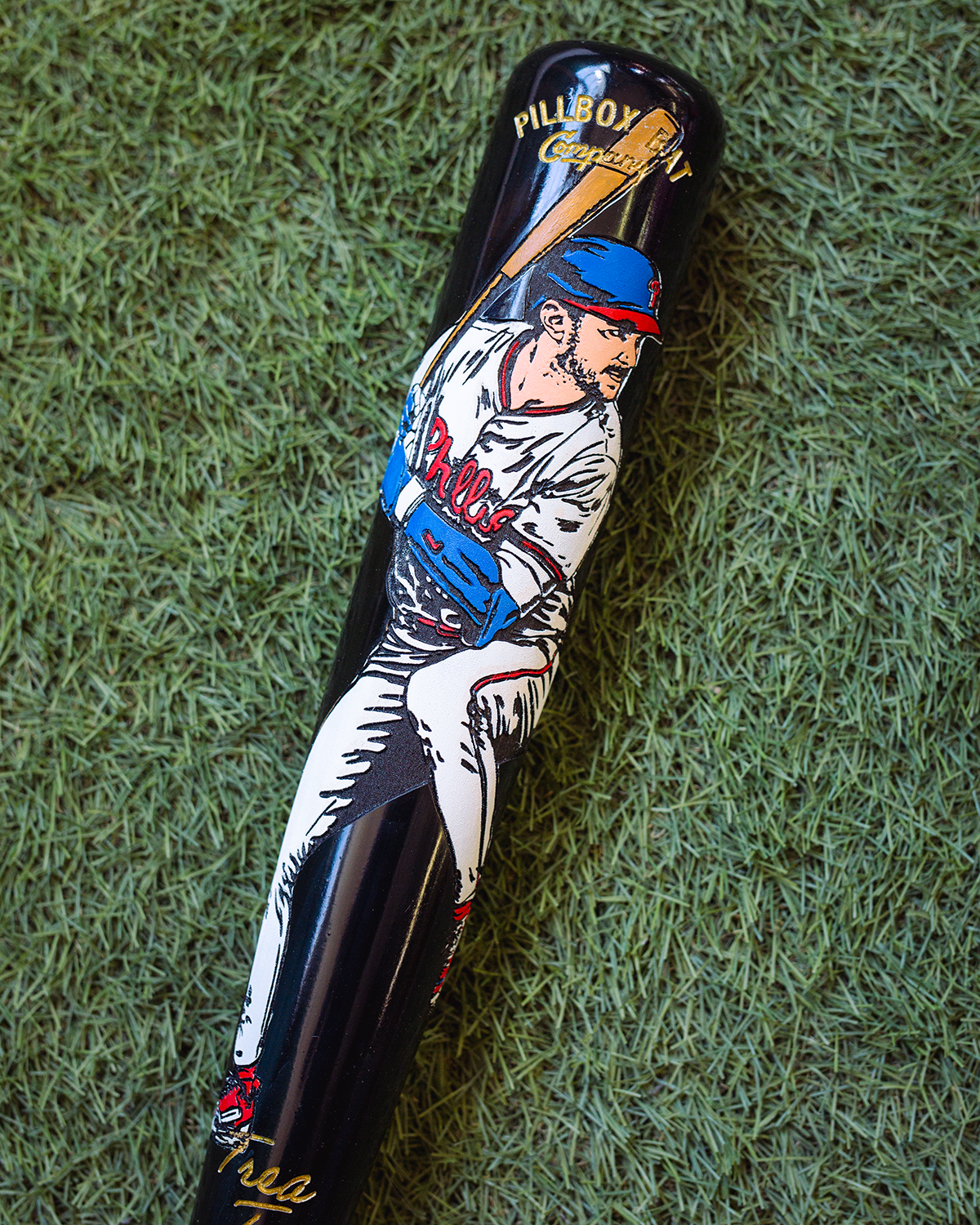 PREMIUM VERSION Trae Turner - 2025 NL Batting Champ Art Bat (Philadelphia Phillies)