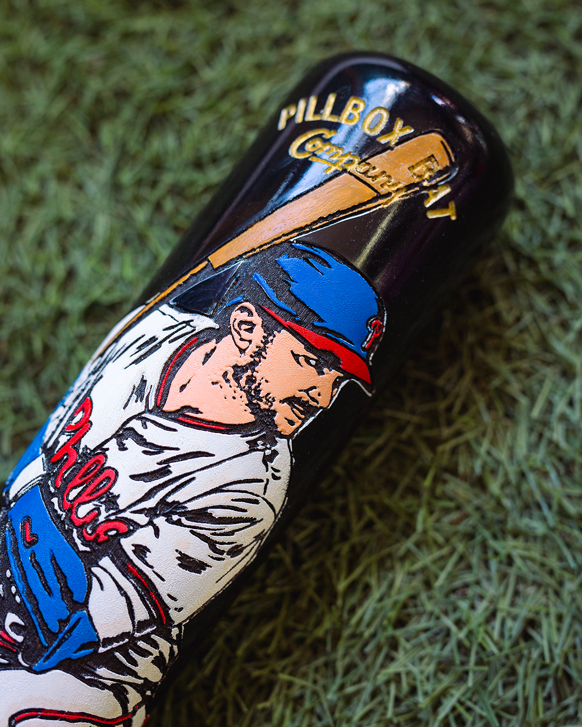 PREMIUM VERSION Trae Turner - 2025 NL Batting Champ Art Bat (Philadelphia Phillies)