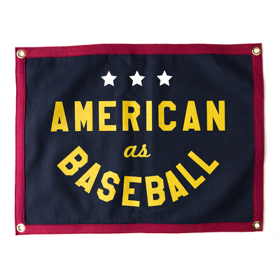 "American as Baseball" Banner - Pillbox Bat Co.