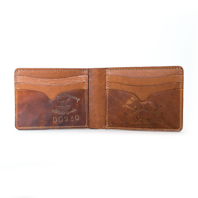 Saddle Tan Billfold - Vintage Ball Glove Leather - Pillbox Bat Co.