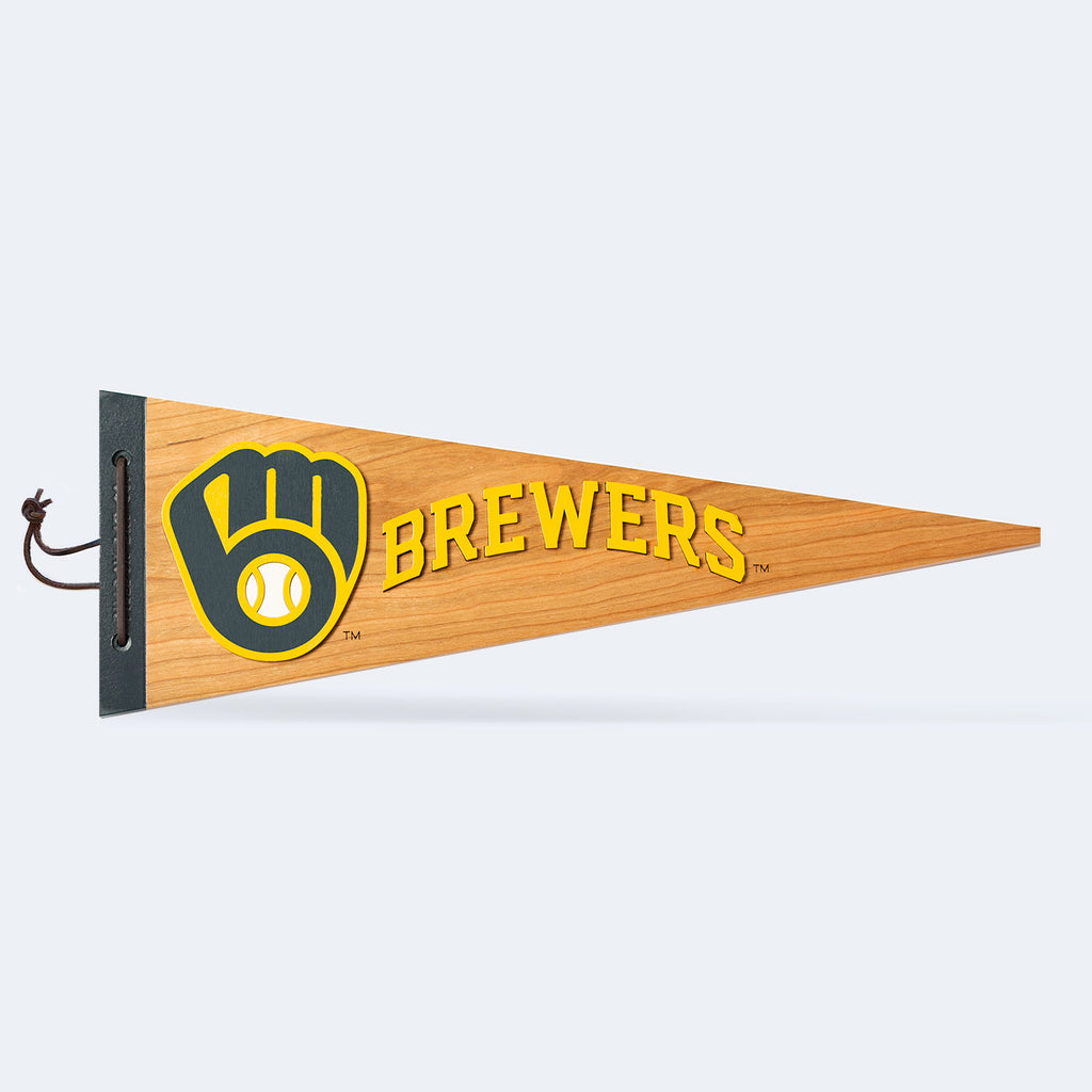 Milwaukee Brewers - MLB 3D Wood Pennant – Pillbox Bat Co.